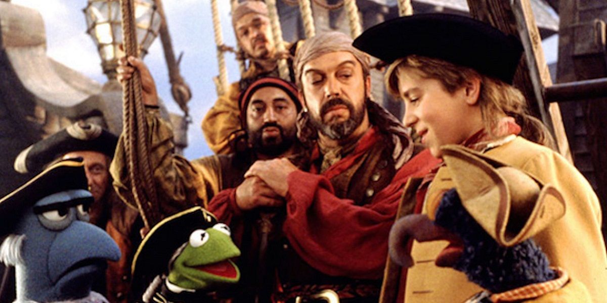 Long John, Jim, and others in Muppet Treasure Island