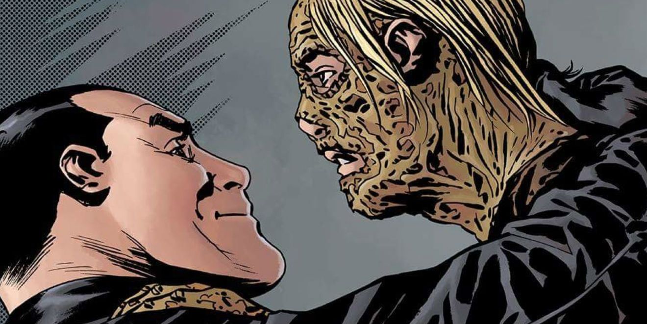 Negan and Alpha Embrace on Walking Dead Comic Cover