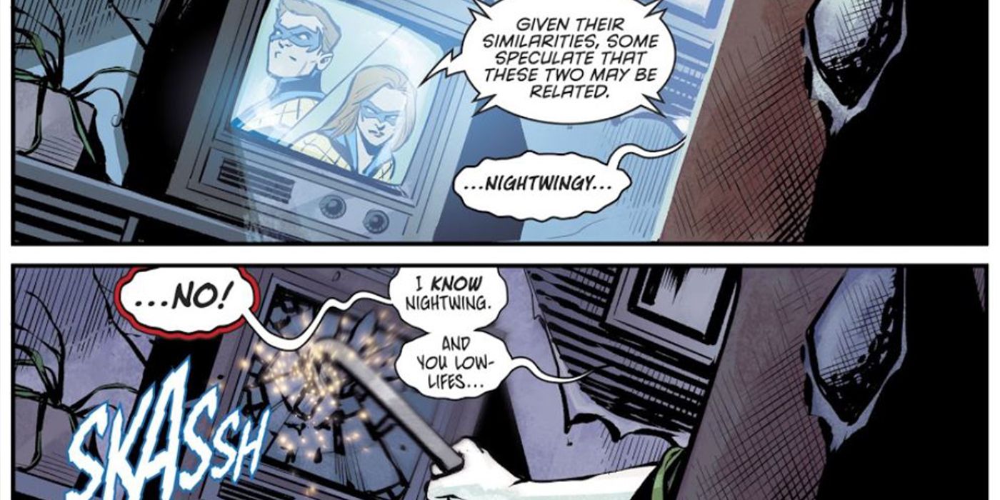 Joker smashes Nightwing TV