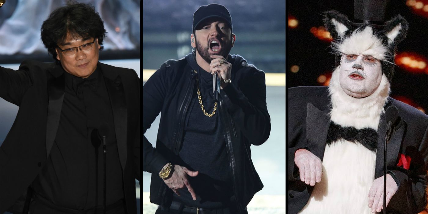 Oscars Best Most Surprising Moments Parasite Cats Eminem