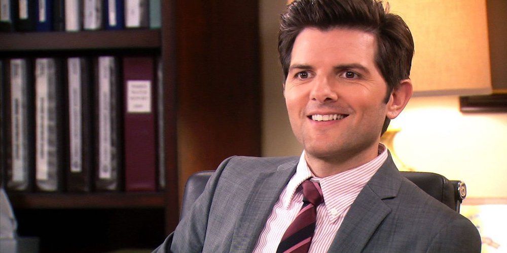 Ben Wyatt smiling in Parks and Recreation
