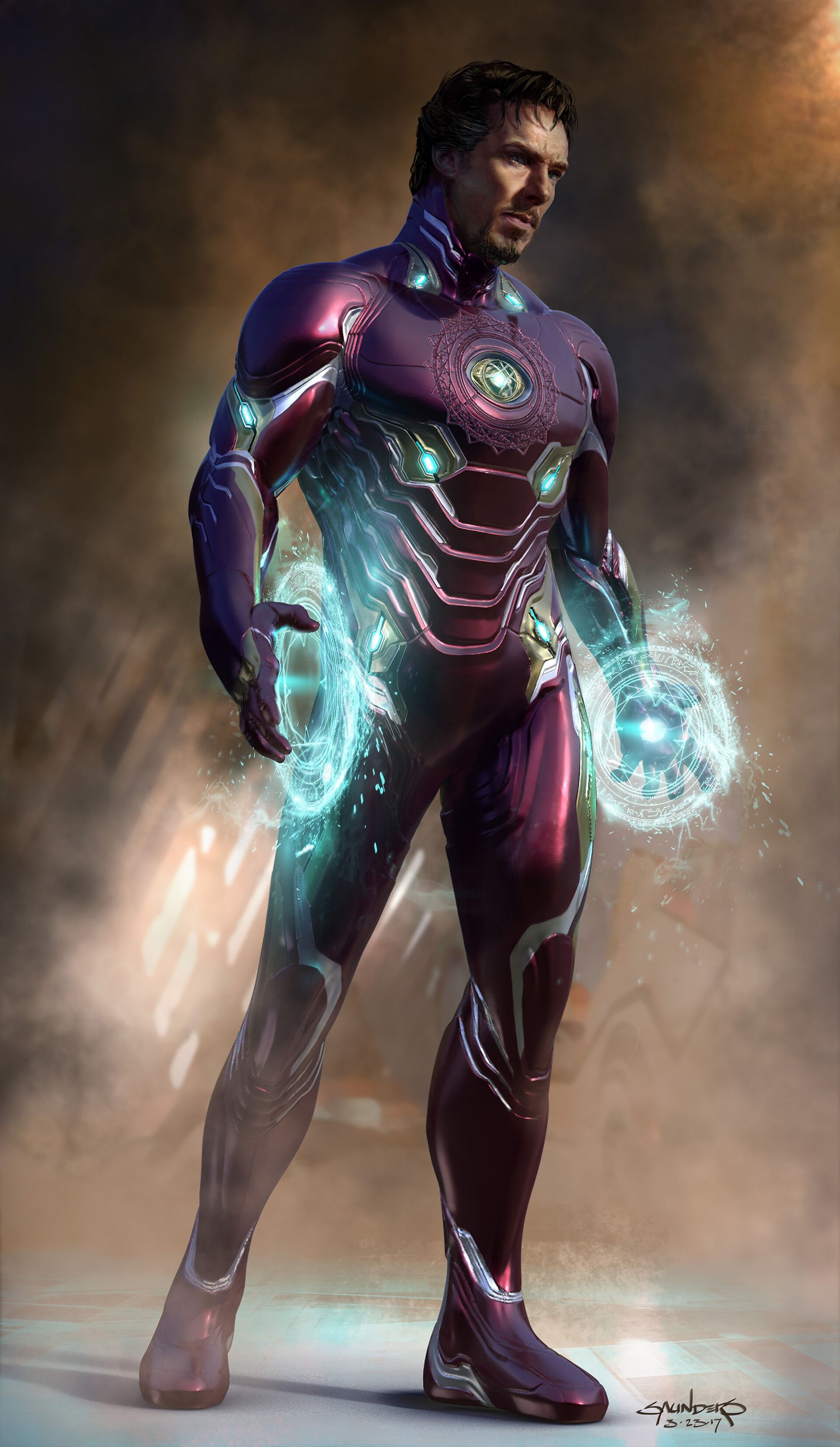 Phil Saunders Doctor Strange Iron Man Armor