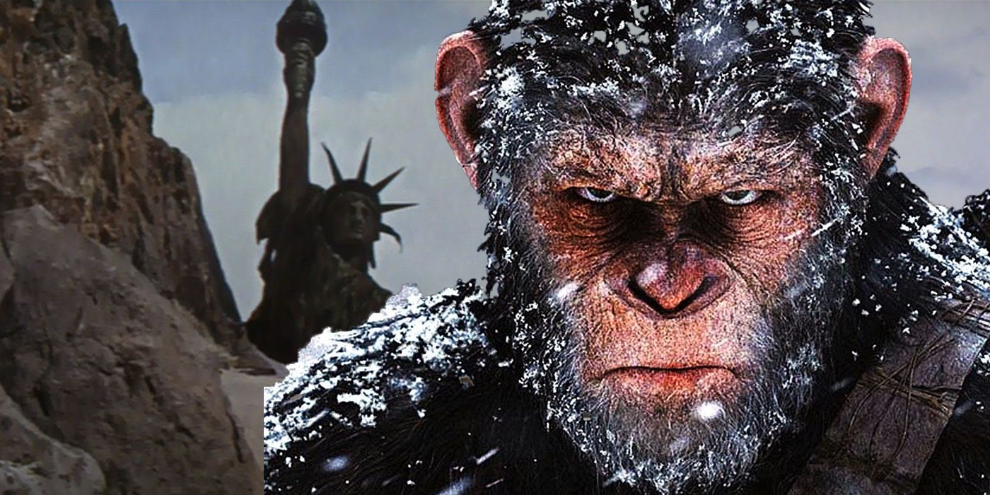Planet of the Apes Statue of Liberty Caesar Andy Serkis