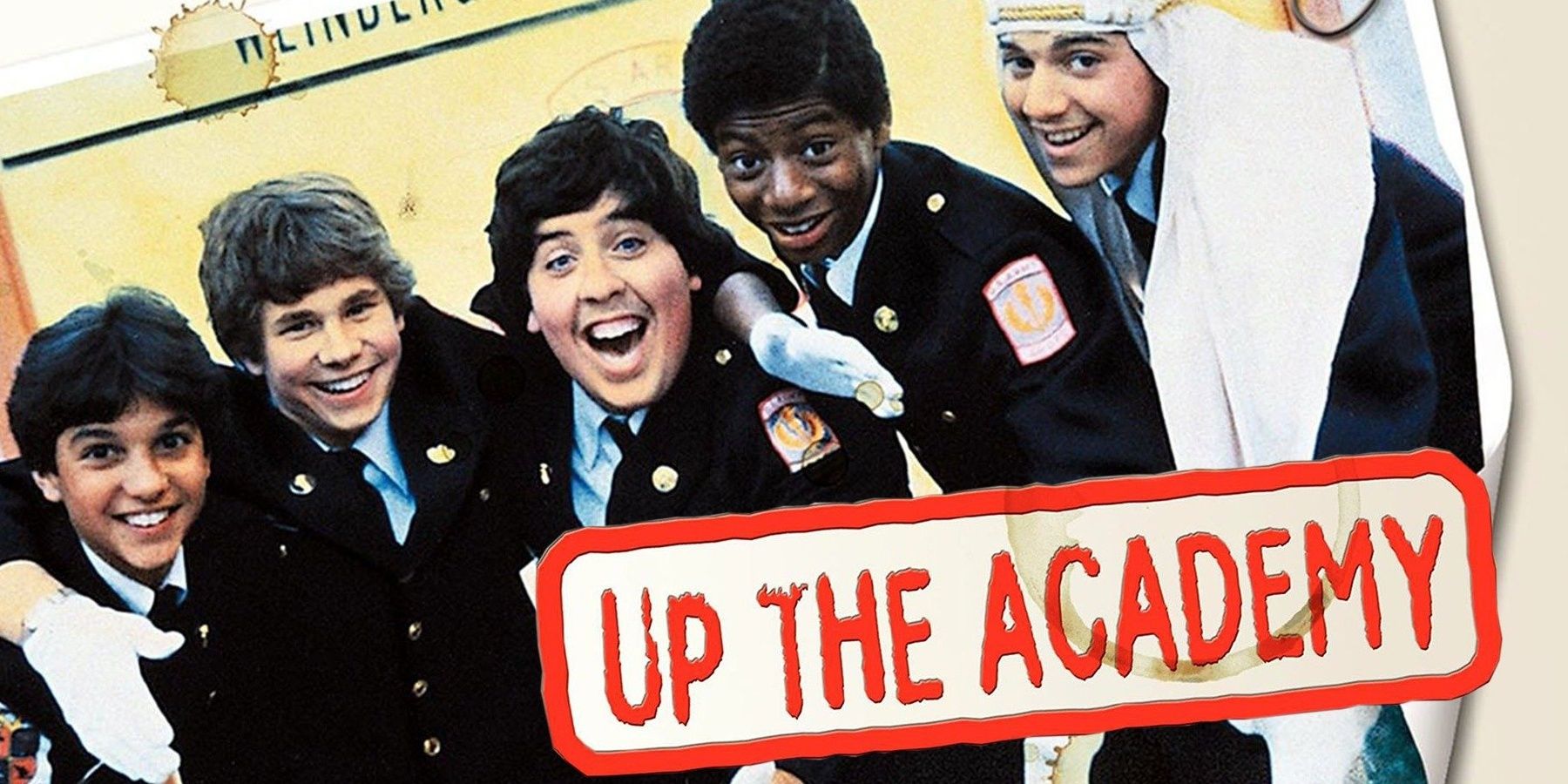 Poster of the main cast of Up the Academy
