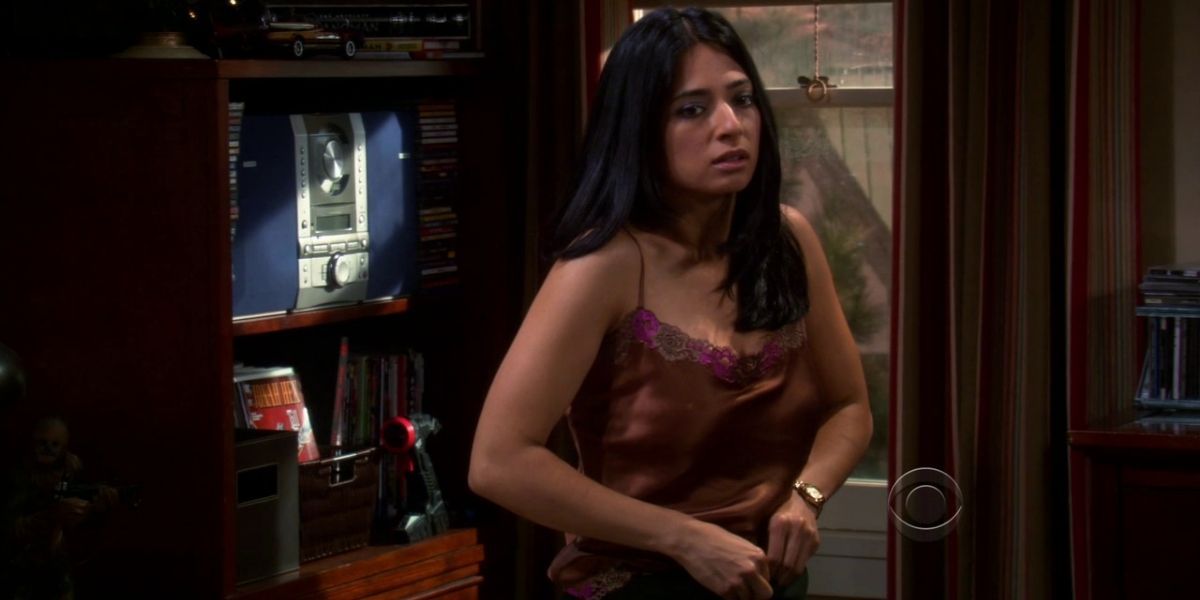 Priya changing in Leonard's room on TBBT