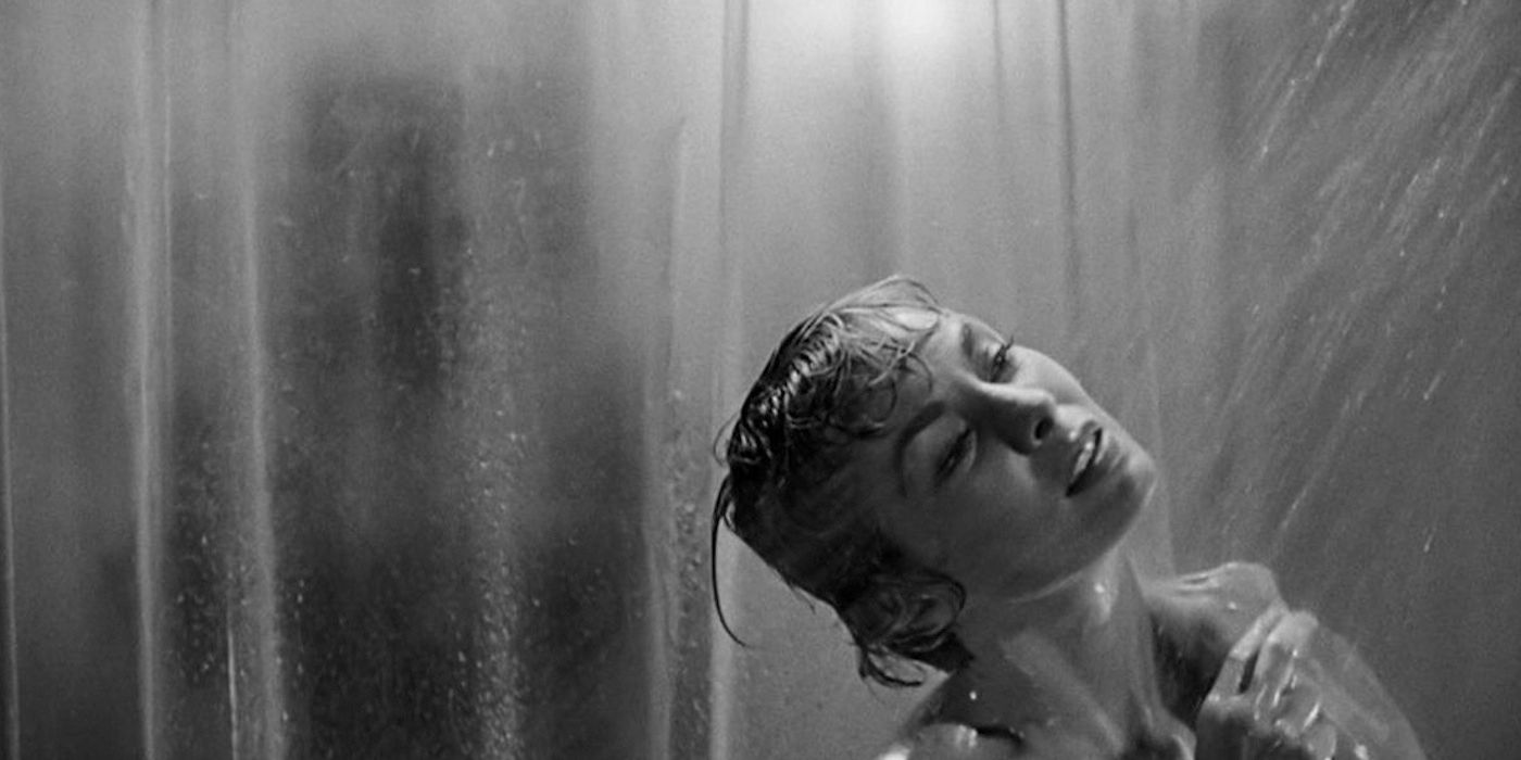 Marion Crane taking a shower in Psycho