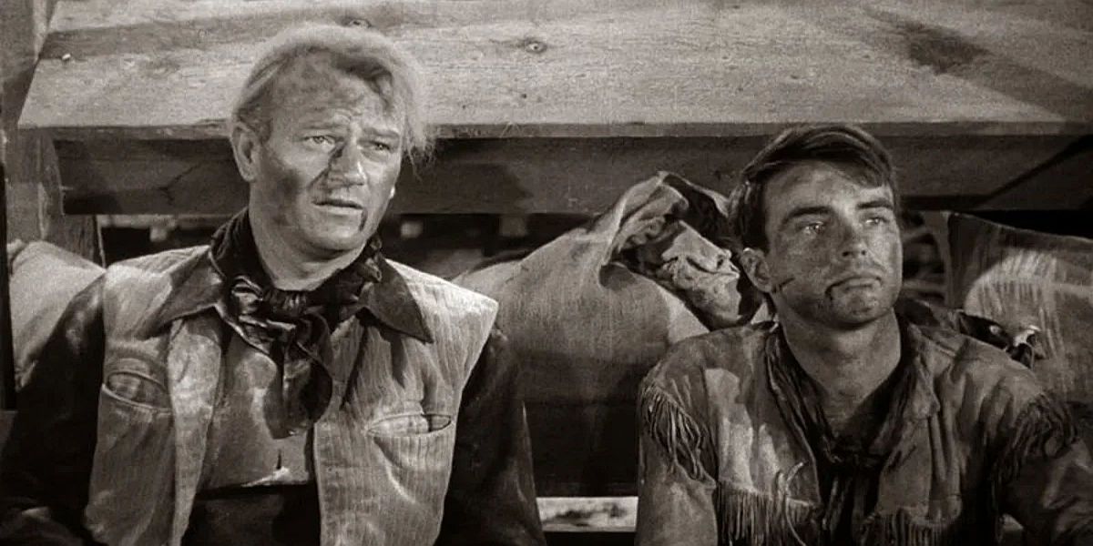 John Wayne and Montgomery Clift in &quot;Red River.&quot;