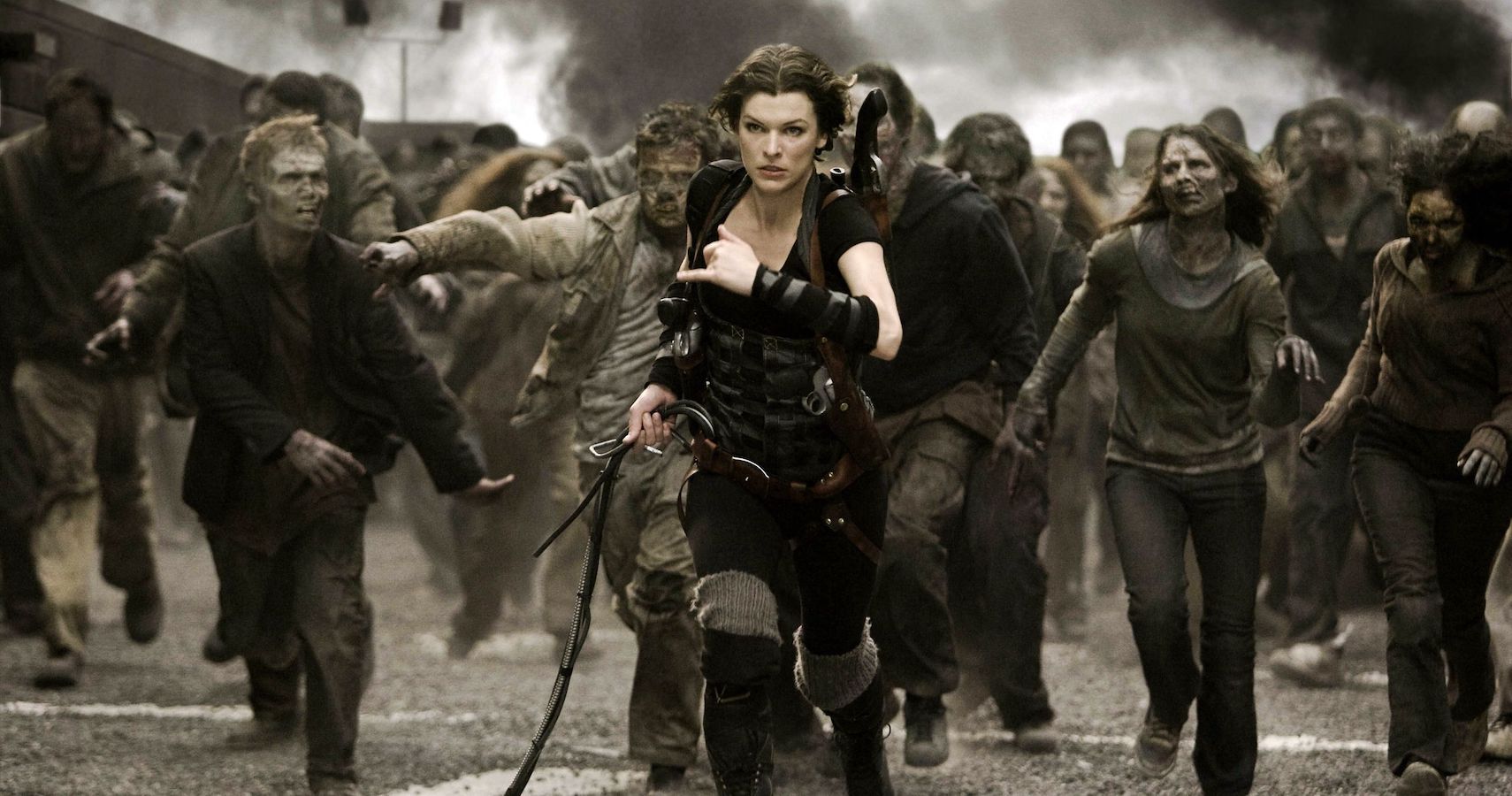 Resident Evil movies alice running away from zombies
