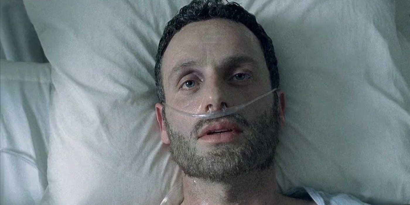 Rick in hospital in The Walking Dead 