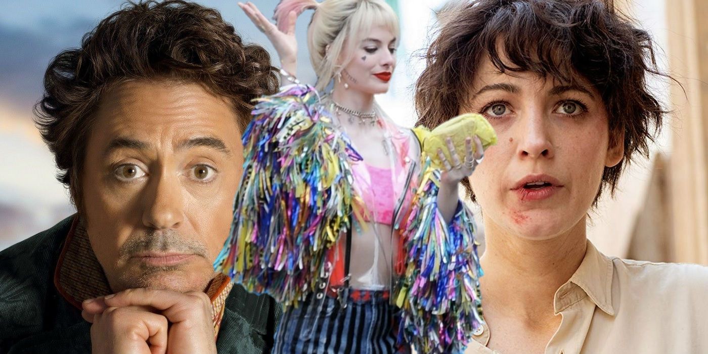 Robert Downey Jr. as Dolittle, Margot Robbie as Harley Quinn and Blake Lively in The Rhythm Section