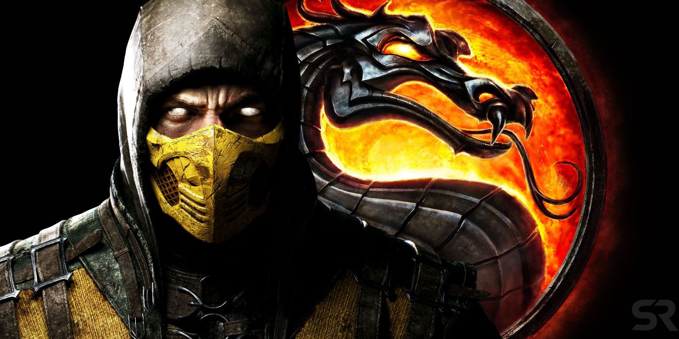 Scorpion and Mortal Kombat logo