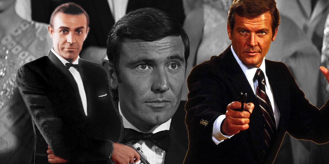 Sean Connery, George Lazenby and Roger Moore as James Bond