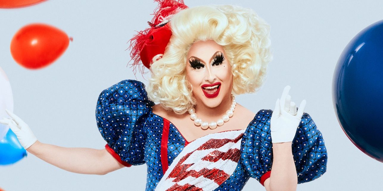 Drag queen Sherry Pie appears in a promo image for RuPaul's Drag Race season 12