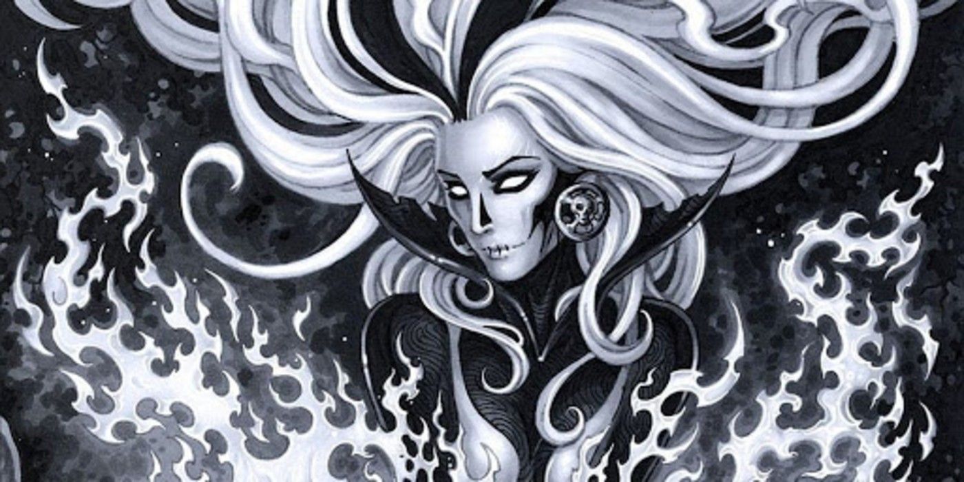 Silver Banshee uses her powers in DC Comics.