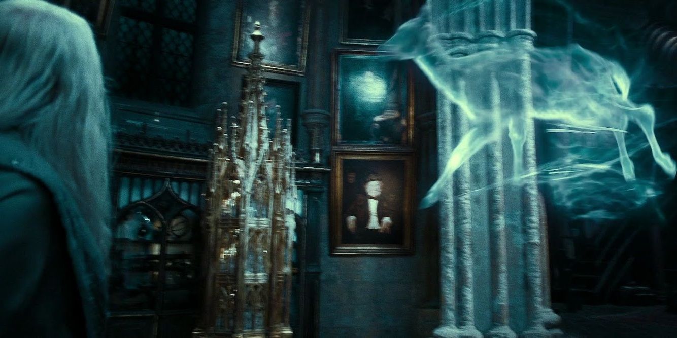 Snape reveals his patronus to Dumbledore.