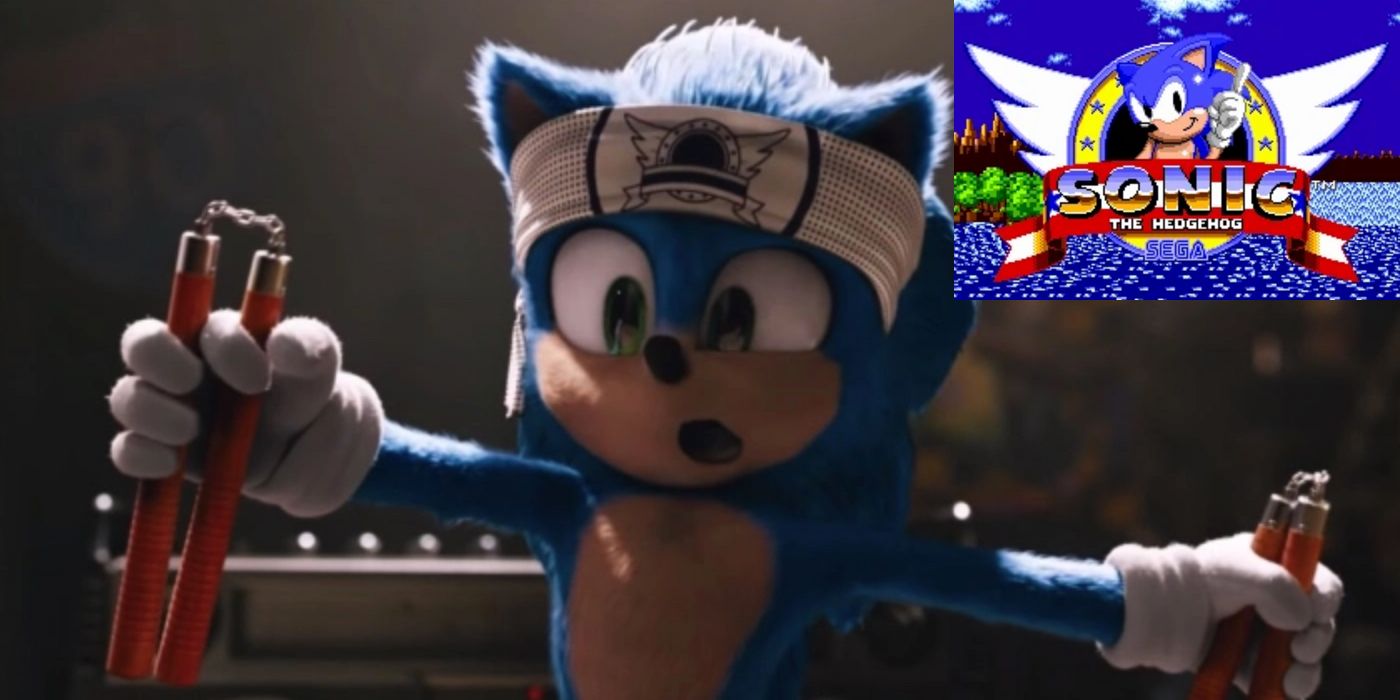 Sonic In His Logo Headband In The Movie