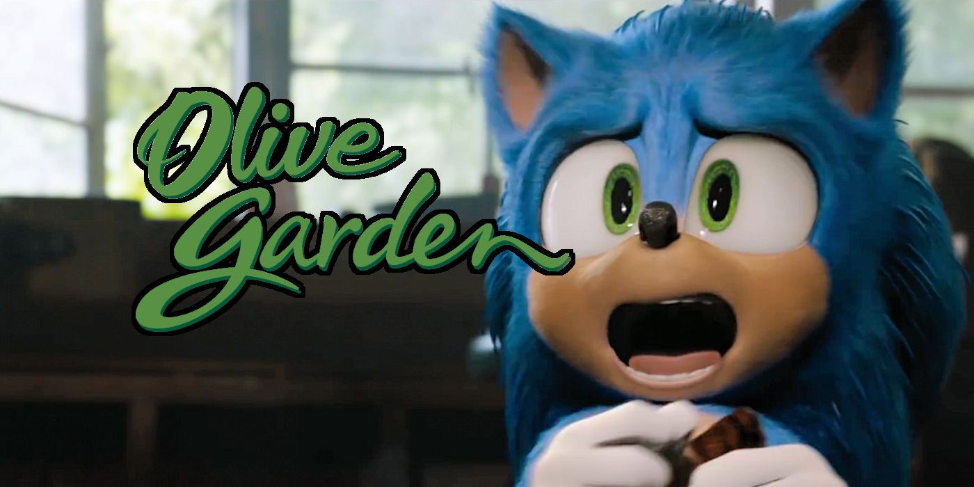 Sonic Movie and Olive Garden Logo