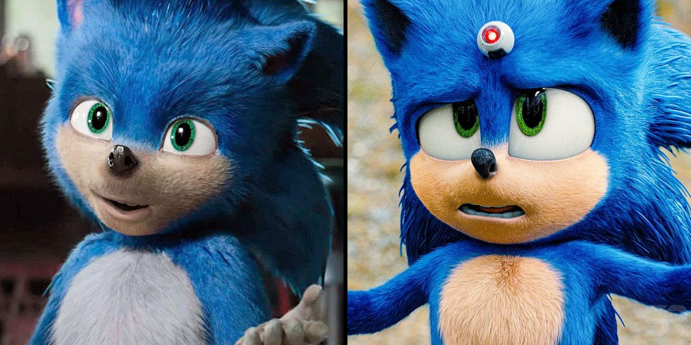 Why was Sonic The Hedgehog's original movie design changed?