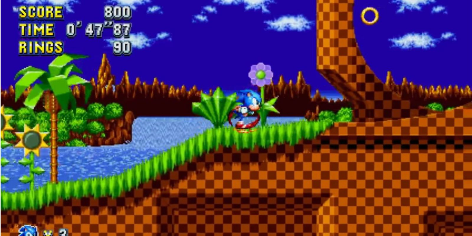 Sonic The Hedgehog being played on the original Sega Genesis.