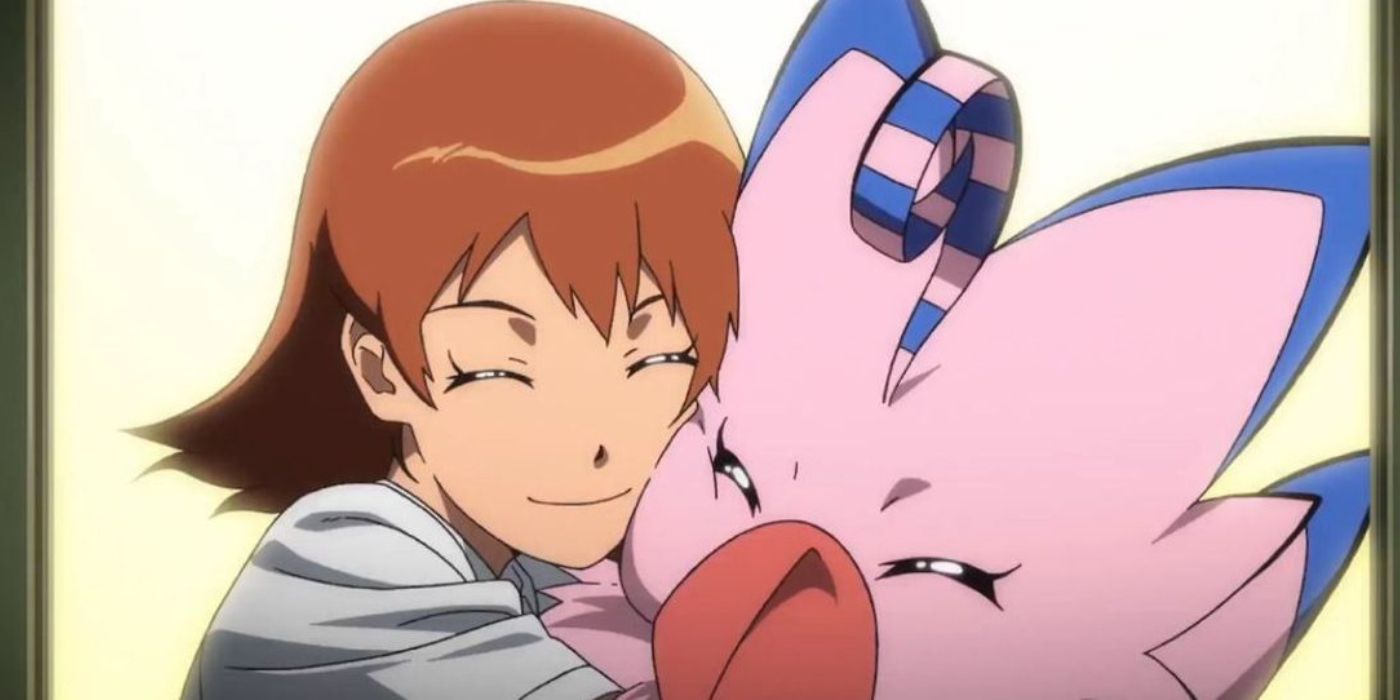 Sora and Piyomon as seen in Digimon Adventure tri