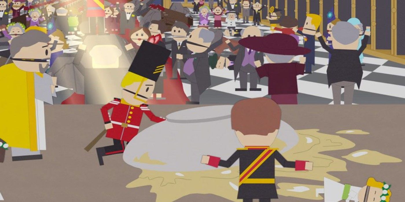 Pudding au sol au mariage royal canadien à South Park