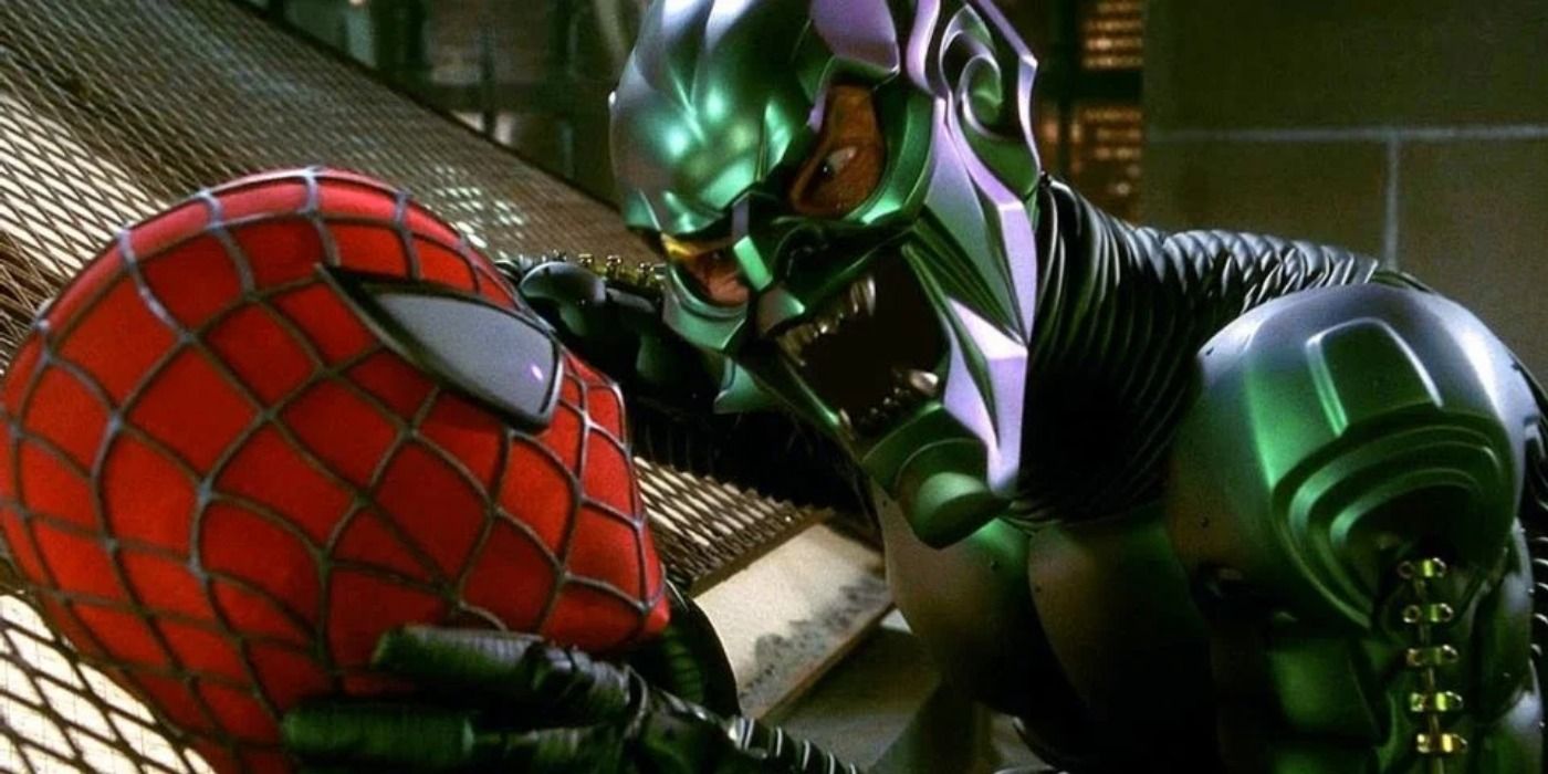 Spider-Man fighting Green Goblin.