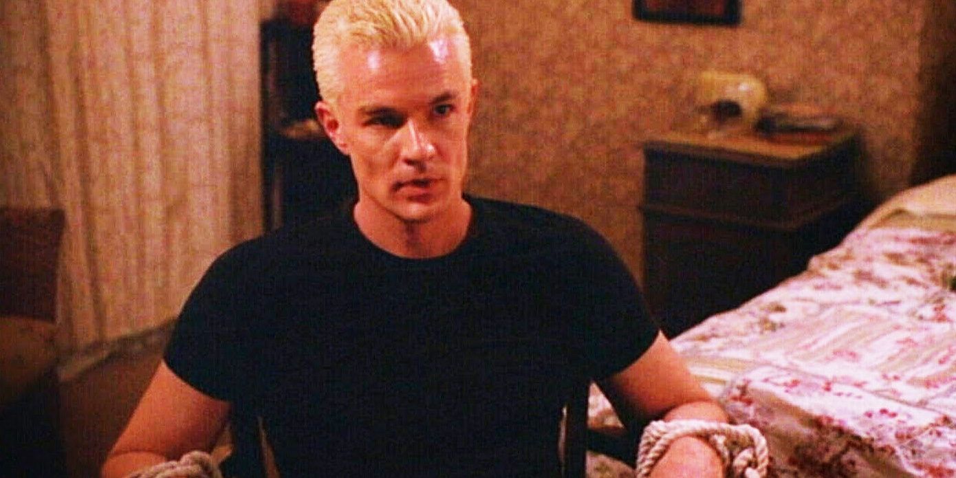 Spike tied up in Buffy the Vampire Slayer