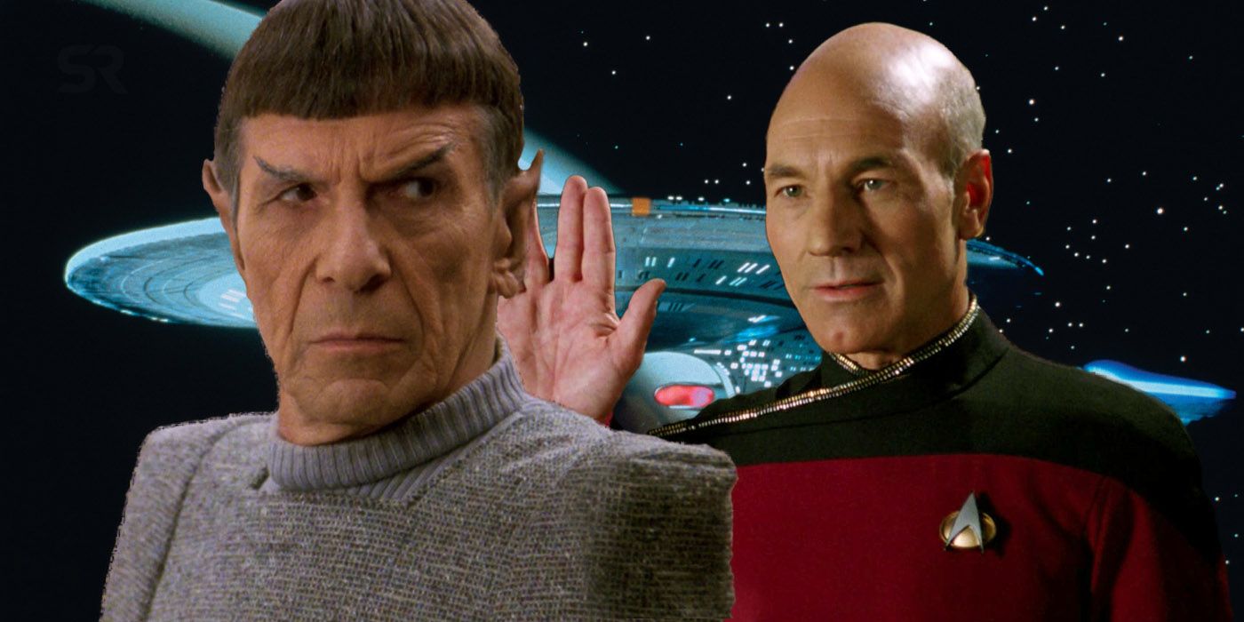 Spock and Picard Star Trek The Next Generation