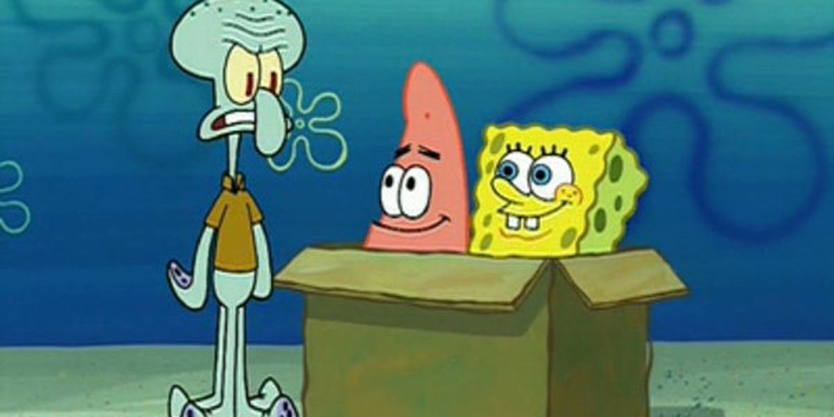 Squidward Patrick and SpongeBob Idiot Box 
