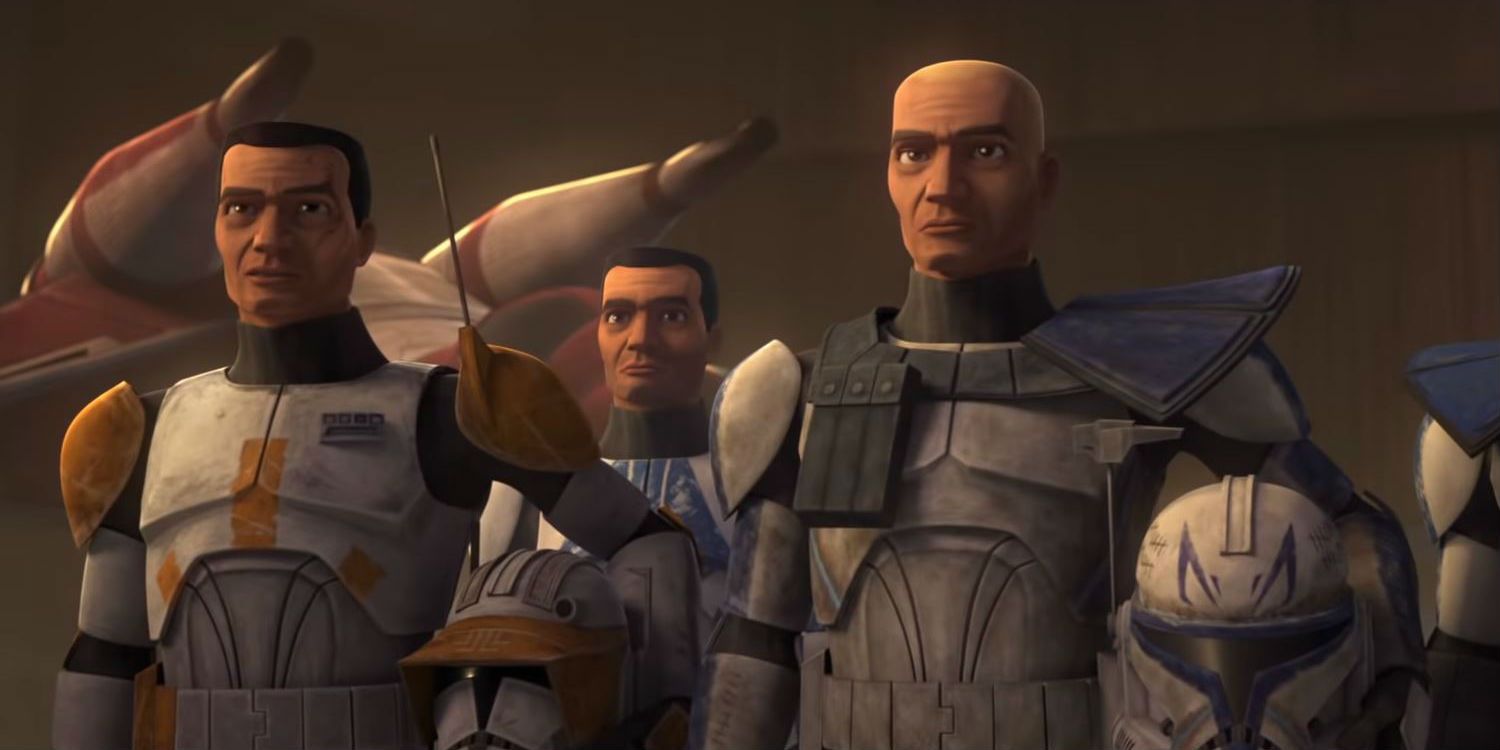 Rex and Cody await the arrival of Clone Force 99 in The Clone Wars
