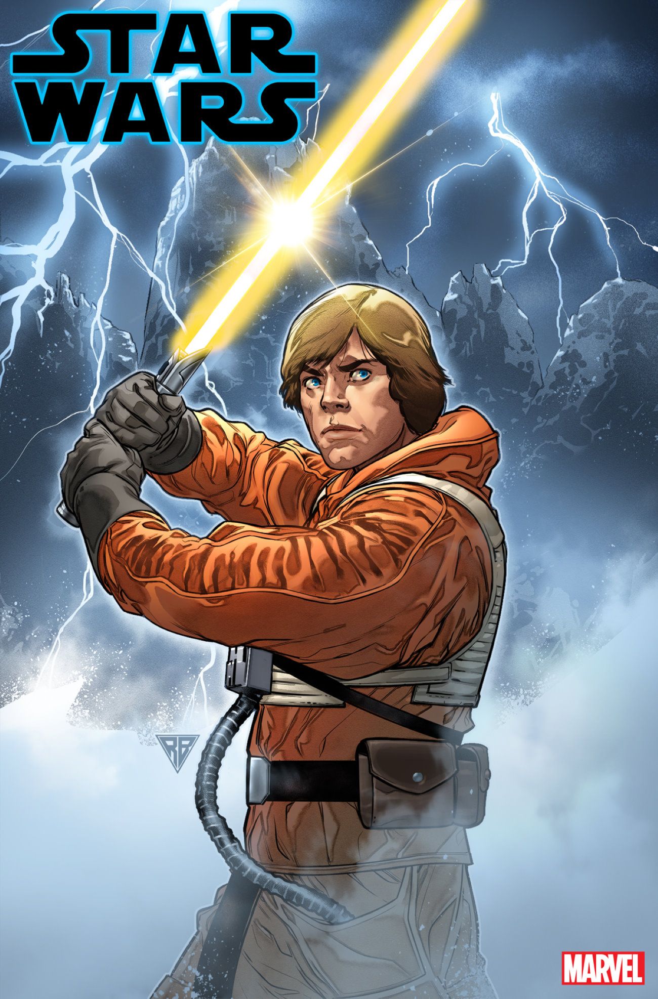 Star Wars Comic Cover Luke Yellow Lightsaber