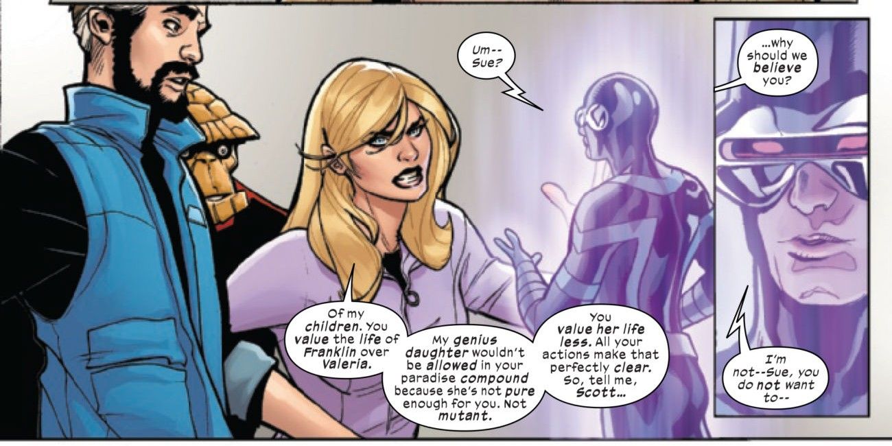 Sue argues with Cyclops X-men Fantastic Four 2