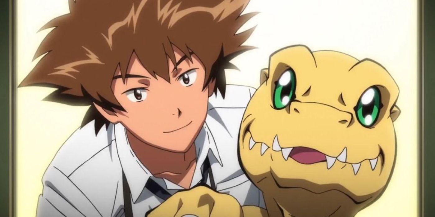 Taichi and Agumon as seen in Digimon Adventure tri