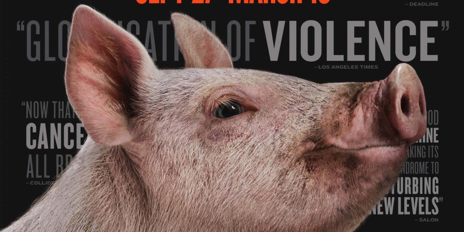 The Hunt 2020 poster pig