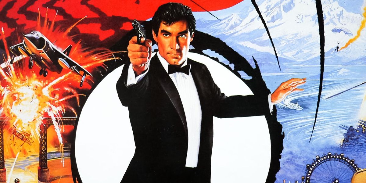 James Bond on the poster for The Living Daylights