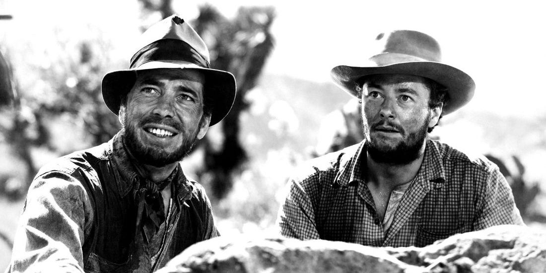 Dobbs and Curtin smiling in The Treasure of the Sierra Madre