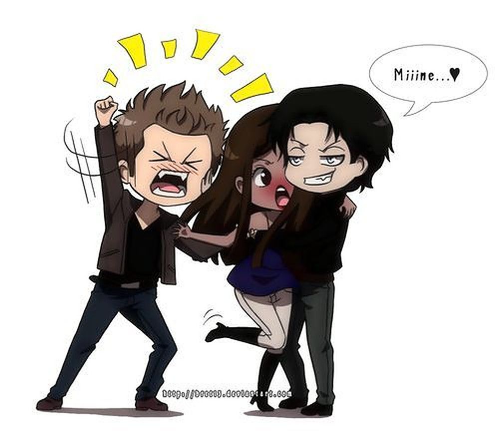 The Vampire Diaries Fan Art Love Triangle.v1