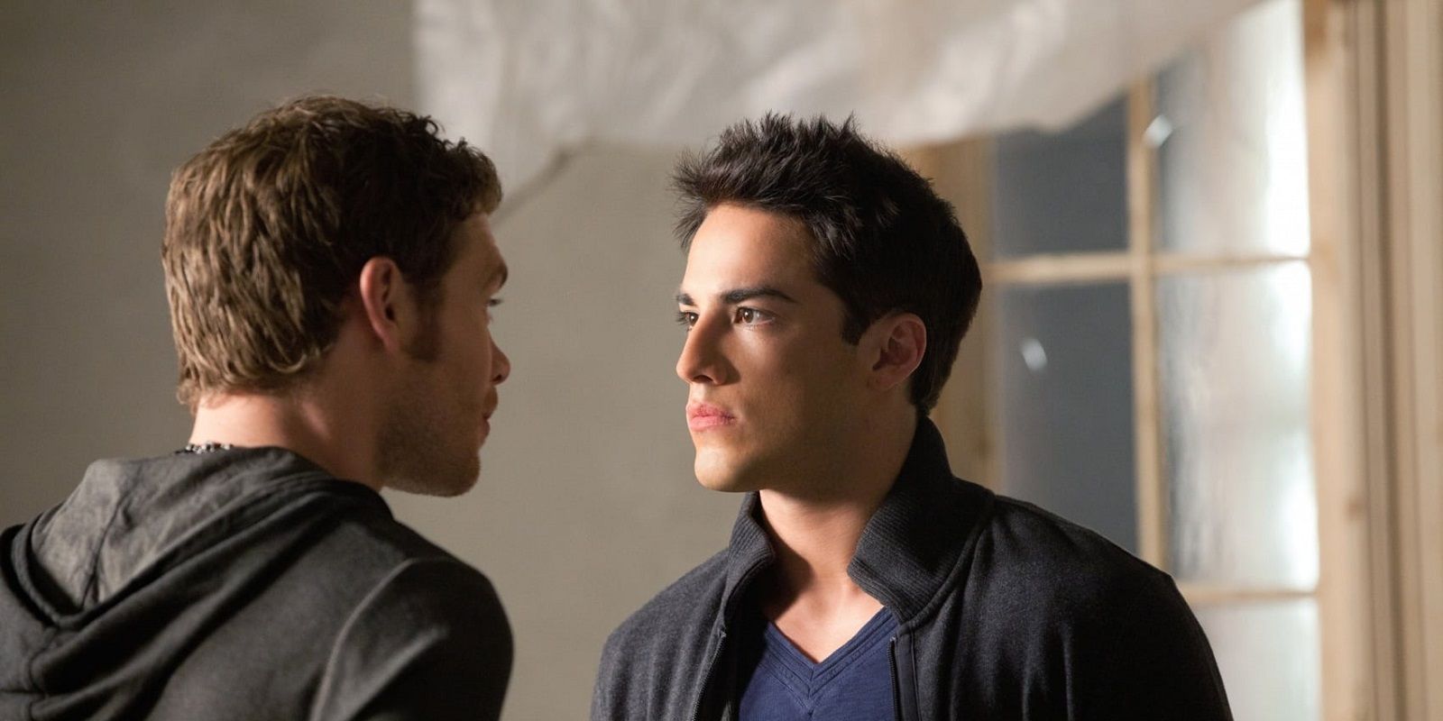 Tyler Lockwood stares down Klaus Mikaelson in The Vampire Diaries