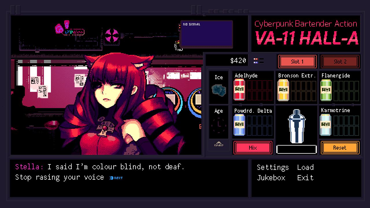 VA-11 HALL-A Bartender Screenshot