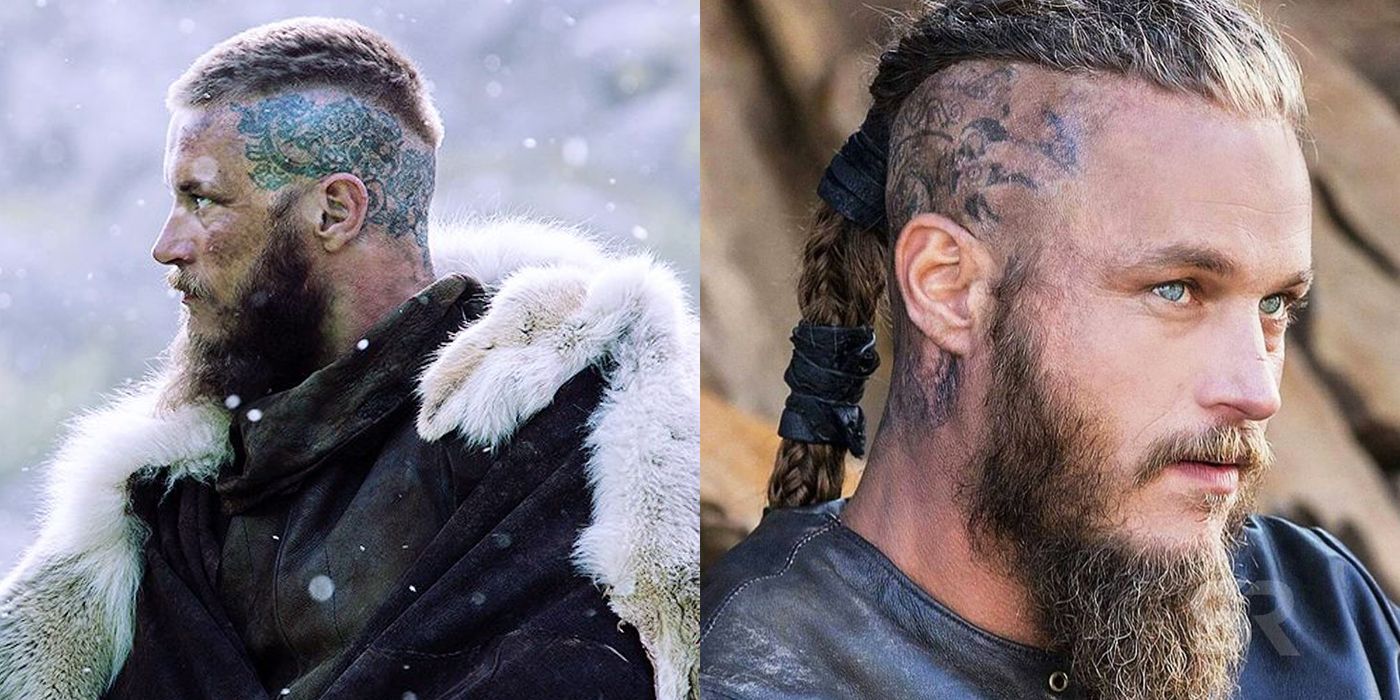 Vikings Ragnar Lothbrok head tattoos meaning