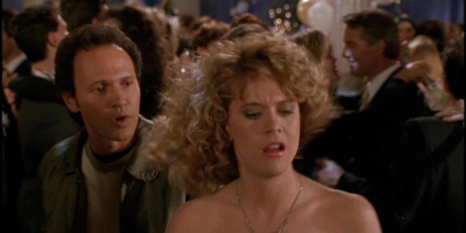 Harry goes to Sally at a NYE party and confesses his love in When Harry Met Sally.