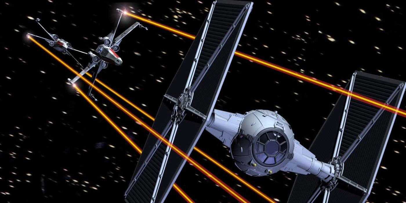 X wing and TIE Fighters on Coruscant (1)