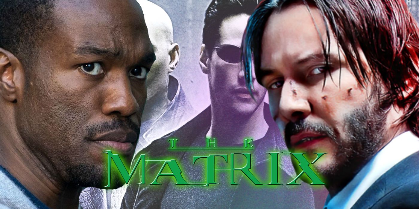 Yahya Abdul Mateen II as Cal in Watchmen and Keanu Reeves as Neo John Wick in Matrix