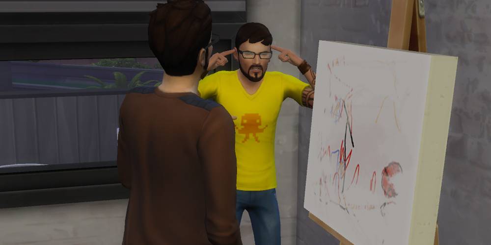 Uma captura de tela do videogame The Sims 4.