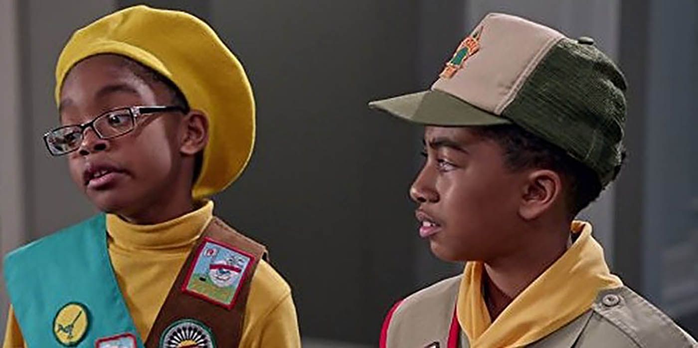 Diane and Jack in scouts uniforms on Black-ish