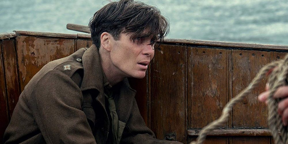Cillian Murphy on a boat in Dunkirk