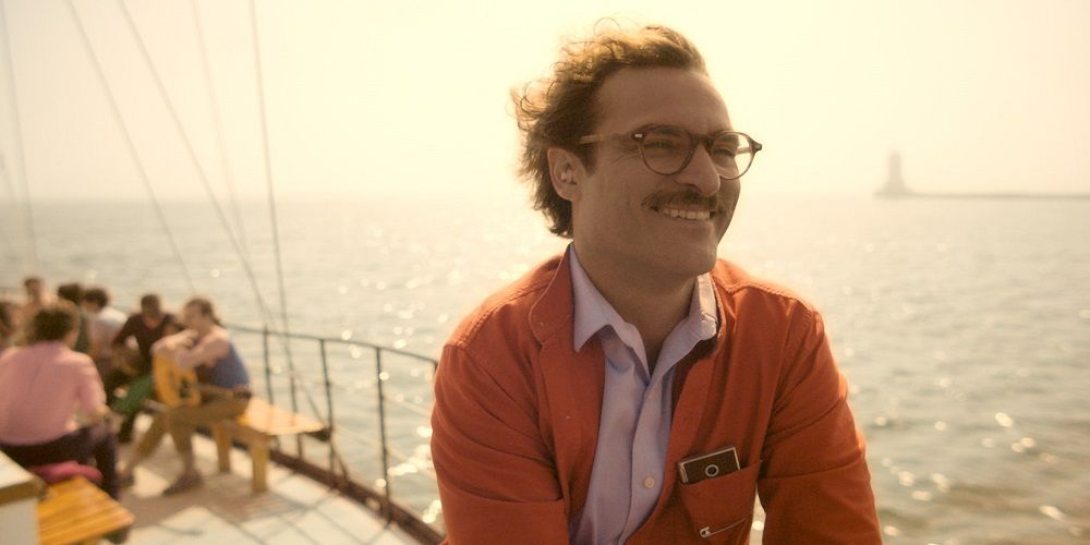 Joaquin Phoenix on a boat in Her