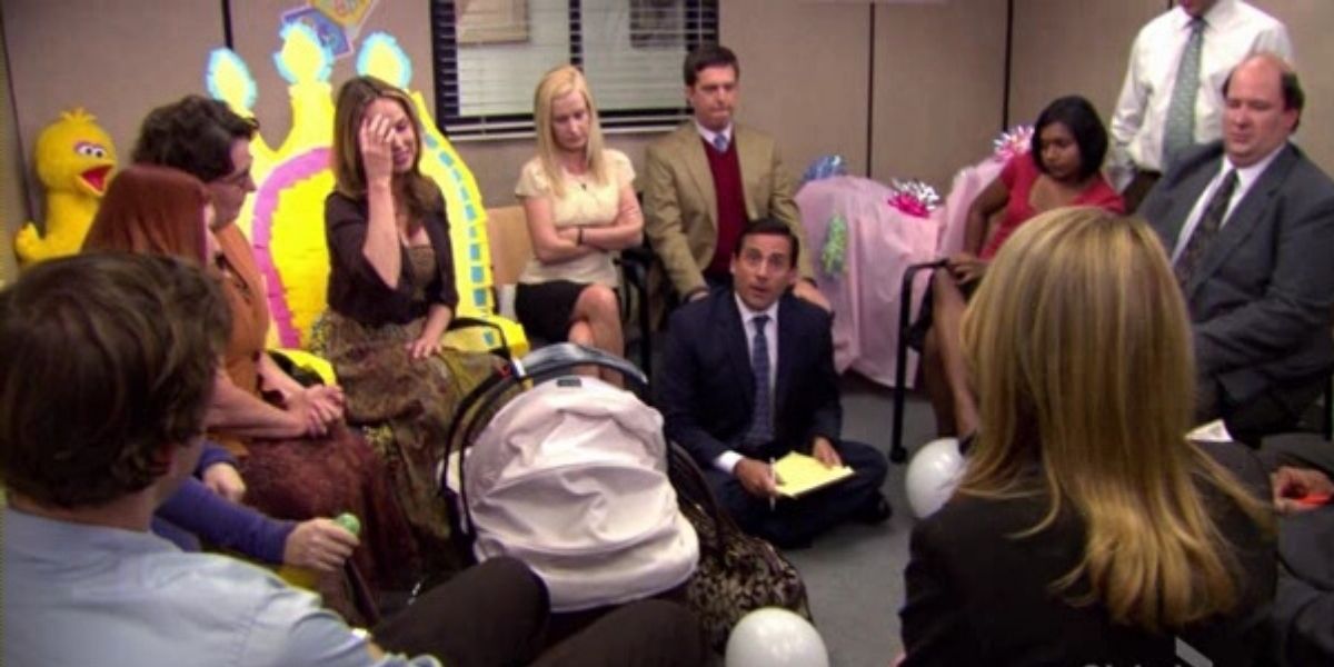 Jan's baby shower in the conference room on The Office