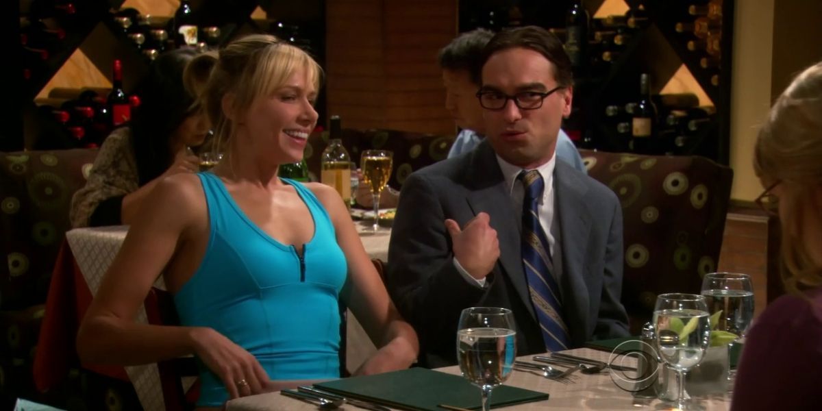 Joy and Leonard on a date on The Big Bang Theory