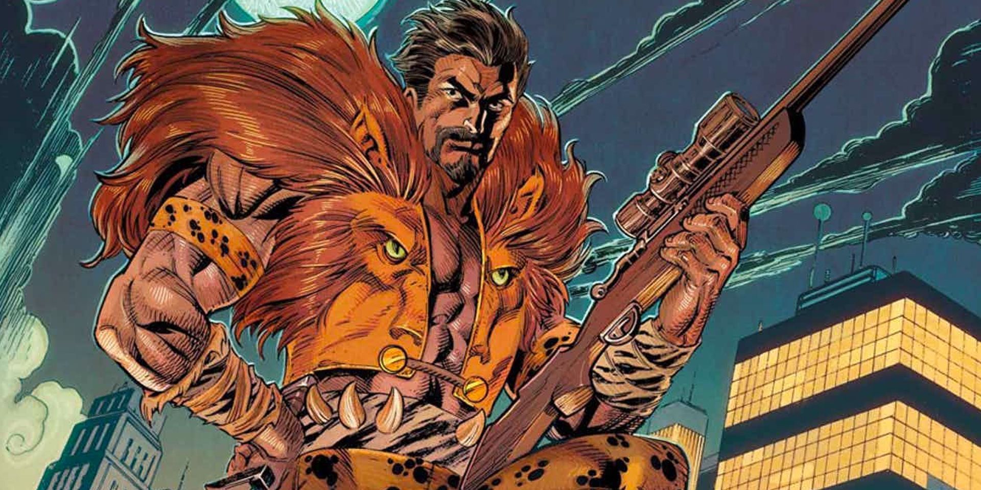 Kraven the Hunter holding a gun in Marvel comics